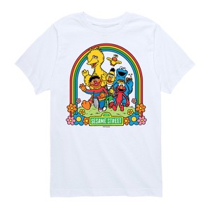 Boys' - Sesame Street - Sesame Street Rainbow Short Sleeve Graphic T-Shirt - 1 of 4