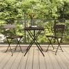 vidaXL Folding Bistro Set Brown PE rattan, powder-coated steel Compact - 2 of 4