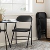 Acekool Grey All-Steel Folding Chairs, Heavy Duty Metal Frame, Holds Up to 350 lbs, Portable for Home or Events - 3 of 4