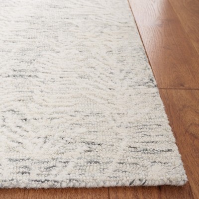 Gray and Ivory Hand-Tufted Wool 8' x 10' Area Rug