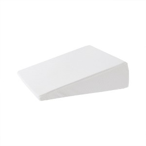Gracie Mills Brittany Memory Foam Bed Wedge Pillow with Zipper Removable Cover - One Size - White - 1 of 4
