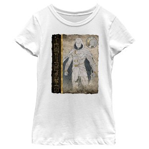 Girl's Marvel: Moon Knight Hierographic Superhero Profile Sketch T-Shirt - 1 of 4