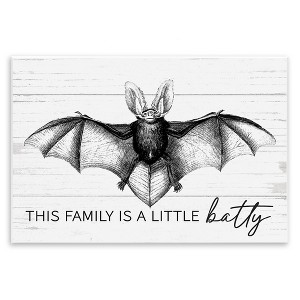 Stupell Industries This Family Is Batty Witty Saying Detailed Bat Wall Plaque Art - 1 of 4