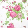 70" Dia Round Vinyl Water Oil Resistant Printed Tablecloths Pink Rose - PiccoCasa - 4 of 4