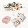 Unique Bargains Letter Travel Women Girls Birthday Gifts Portable PU Leather Jewelry Storage Display Holder - 2 of 4