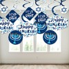 Big Dot of Happiness Hanukkah Menorah - Chanukah Holiday Party Hanging Decor - Party Decoration Swirls - Set of 40 - 3 of 4