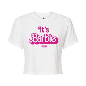 Women's - Barbie - It's Barbie Pink Cropped Graphic T-Shirt - 1 of 4