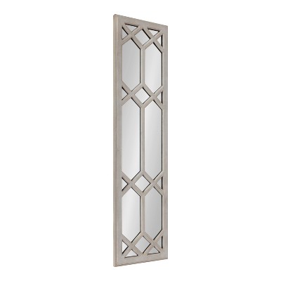 Kate and Laurel Gramlock Rectangle MDF Decorative Mirror, 13x48, Gray