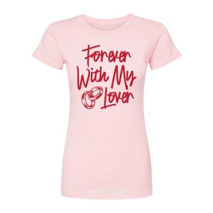 Women's - Instant Message - Forever With My Lover Fitted Graphic T-Shirt - 1 of 2