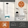 VAXCEL Somerset LED Bronze Mini Pendant Ceiling Light Blue and White Glass - 4 of 4