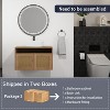 GDFStudio Emily Wall Mounted Rattan Door Bathroom Vanity with Ceramic Sink - 4 of 4
