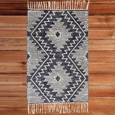 1'10"x1'10" Rectangle Woven Accent Rug Multicolored - DEERLUX