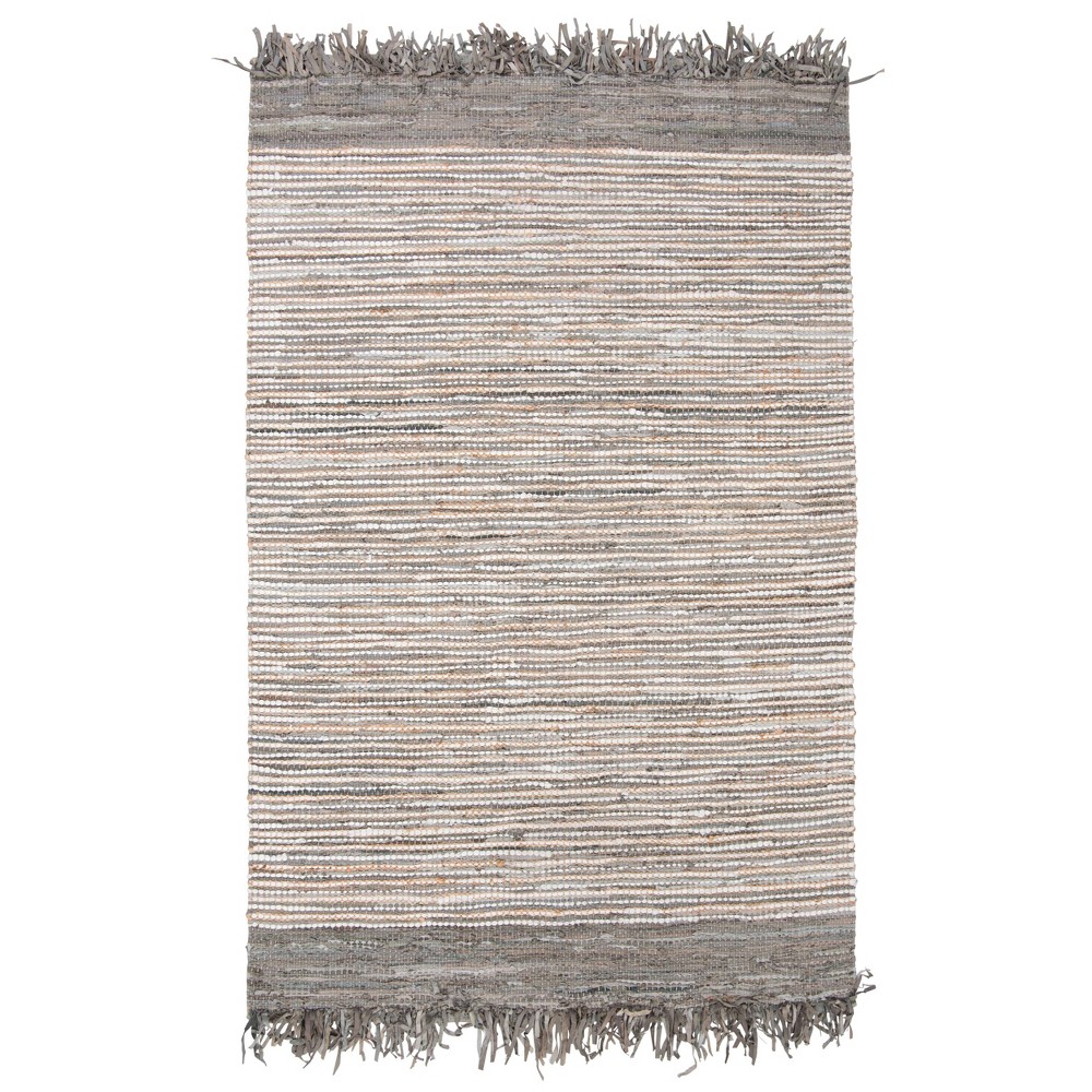 4'x6' Gray Stripe Woven Accent Rug - Safavieh