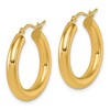Black Bow Jewelry 4mm x 24mm (15/16 Inch) 14k Yellow Gold Classic Round Hoop Earrings - 2 of 4