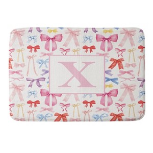 Deny Designs April Lane Art Bows Monogram Memory Foam Bath Mat - 1 of 4