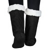 Women's Faux Shearling Lined Slipper Socks, Kid's Winter Indoor Home Non Skid Booties, Soft, Warm, Fluffy, Cozy, Fuzzy, Gifts - Catalonia - 2 of 4