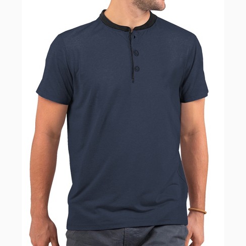 Hollister Henley T-Shirt With Contrast Placket In Slim Fit