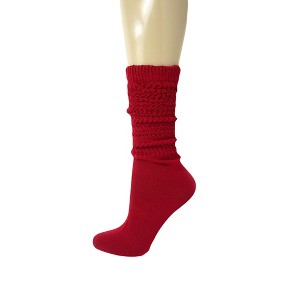 Slouch Socks for Women, Cotton Lightweight Breathable, Knee High or Scrunch, 1 Pair, Fits Shoe Sizes 5-10 - 1 of 1