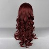 Unique Bargains Women's Halloween Curly Wigs 24" Red Brown with Wig Cap - 4 of 4