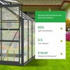 8X14 FT Polycarbonate Greenhouses with Sliding Door and Adjustable Vent Window, Greenhouses for Outdoors - 3 of 4
