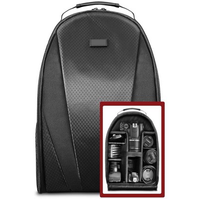 Deluxe Digital Camera/Video Padded Backpack (Black)