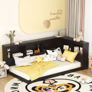 NicBex Twin Sized Daybed Morden Daybed with Storage, Wooden Daybed Frame with Storage Cabinets and USB Charging for Apartment - 1 of 4