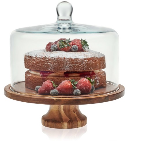 12 Wood Tall Cake Stand - Threshold™ : Target