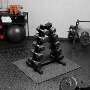 Premium Rubber Hex Dumbbell Set for Home Gym, Multiple Weights (350LB or 550LB) for Strength Training & Full Body Workouts - 1 of 4