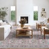 Floral Area Rug - Rustic Natural Design Machine Washable Non-Slip Rug, Soft Bohemian Rug - 2 of 4