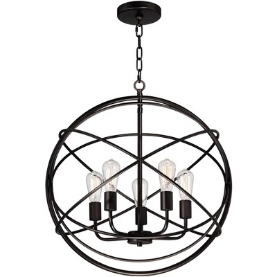 Ellery Bronze Orb 5-Light LED Chandelier