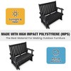 Fortune Candy Poly Lumber Patio Glider – 2-Seater with Ergonomic Deep Seat, High Backrest, Cup Holders, for Outdoor Garden, Yard, or Deck - 4 of 4