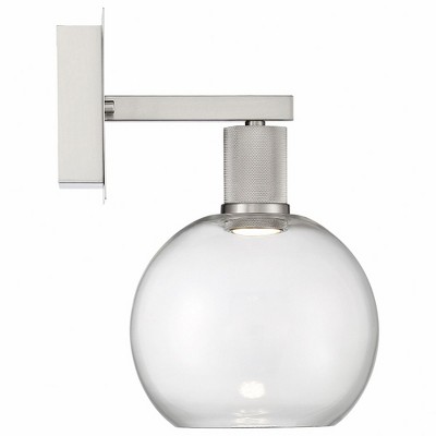 Brushed Steel Dimmable 12.25" Direct Wired Wall Sconce
