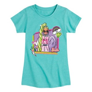 Girls' - Barbie - Barbie Extra Fitted Short Sleeve Graphic T-Shirt - 1 of 4