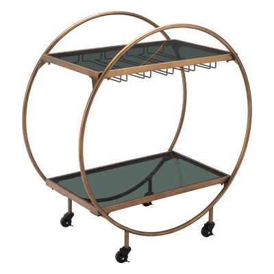 Arbol Bar Cart Gold/Black - ZM Home