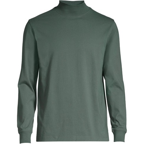 Lands' End Men's Super-t Mock Turtleneck - X Large - Deep Woodland