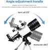 Telescope for Kids Adults, 70mm Aperture 300mm Telescopes for Astronomy Beginners, 15X-150X Magnification Refractor Telescope, Phone Adapter, White - 3 of 4