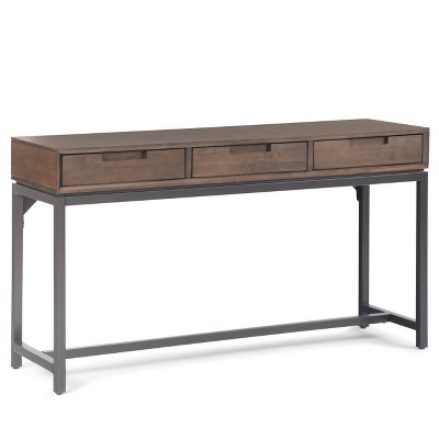 54" Devlin Mid-Century Wide Console Table Walnut Brown - WyndenHall