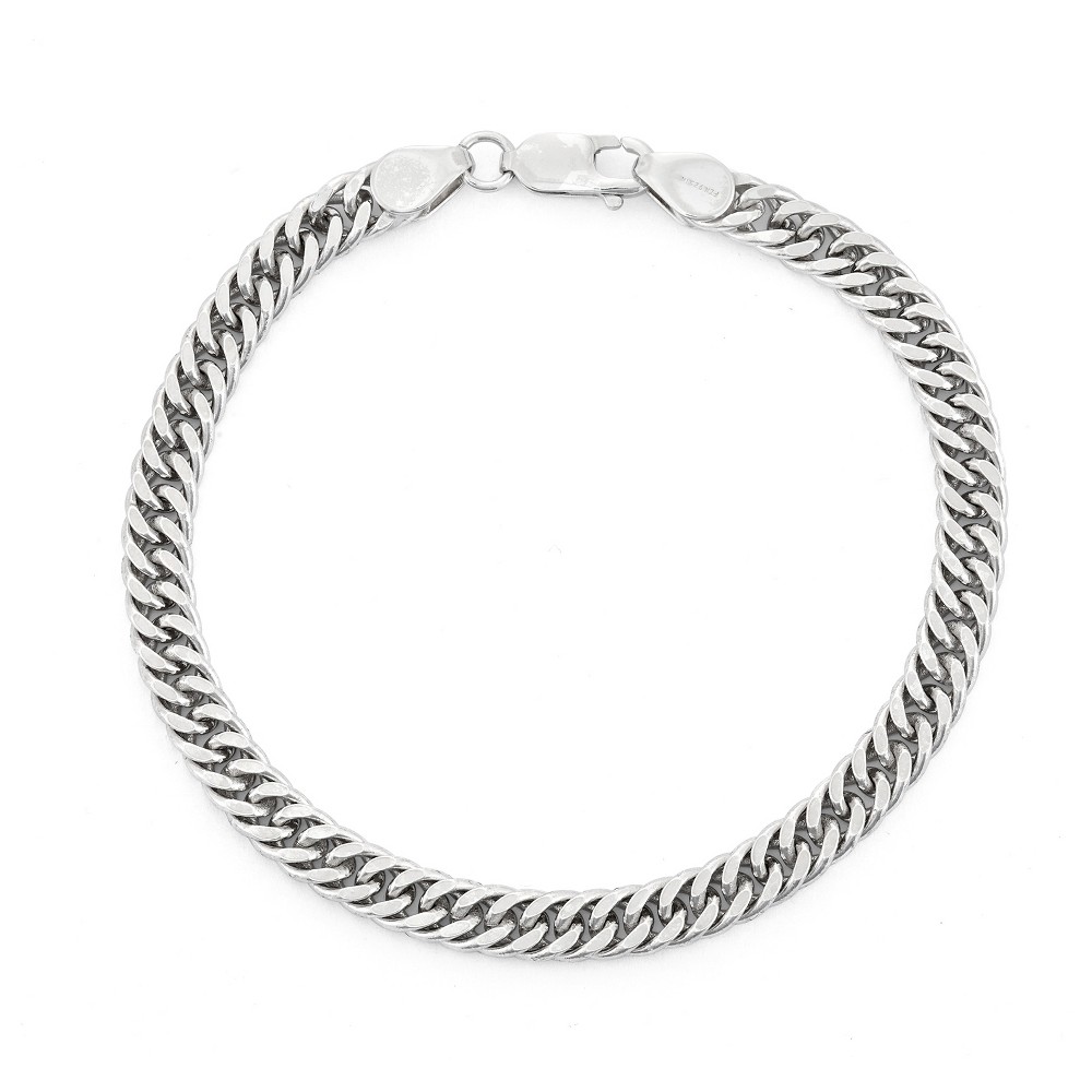 Photos - Bracelet Tiara Sterling Silver Thick Double Curb Chain 