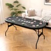 Tangkula 8 Player Foldable Poker Table Portable Folding Texas Holdem Table w/Padded Rail - 2 of 4