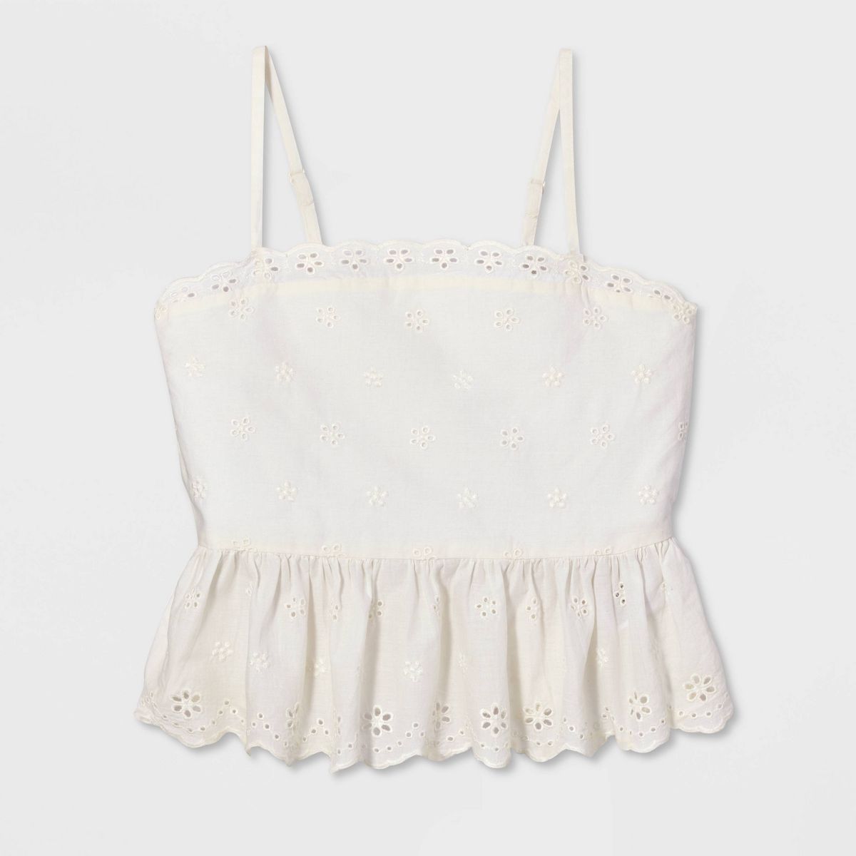 Girls' Woven Eyelet Tank Top - Cat & Jack™ - thumbnail 3
