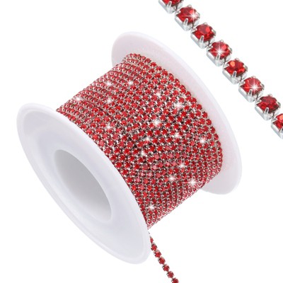 Unique Bargains Shiny Crystal Rhinestone Close Chain Trim for Sewing Jewelry Making