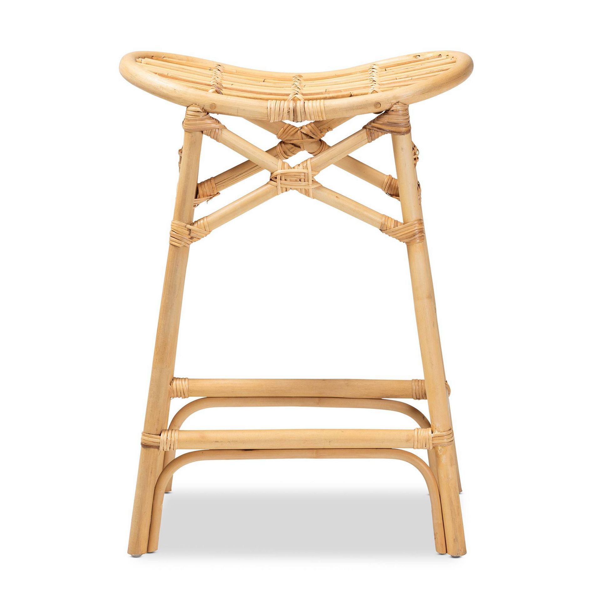 bali & pari Elgon Rattan Counter Height Barstool Natural/Brown