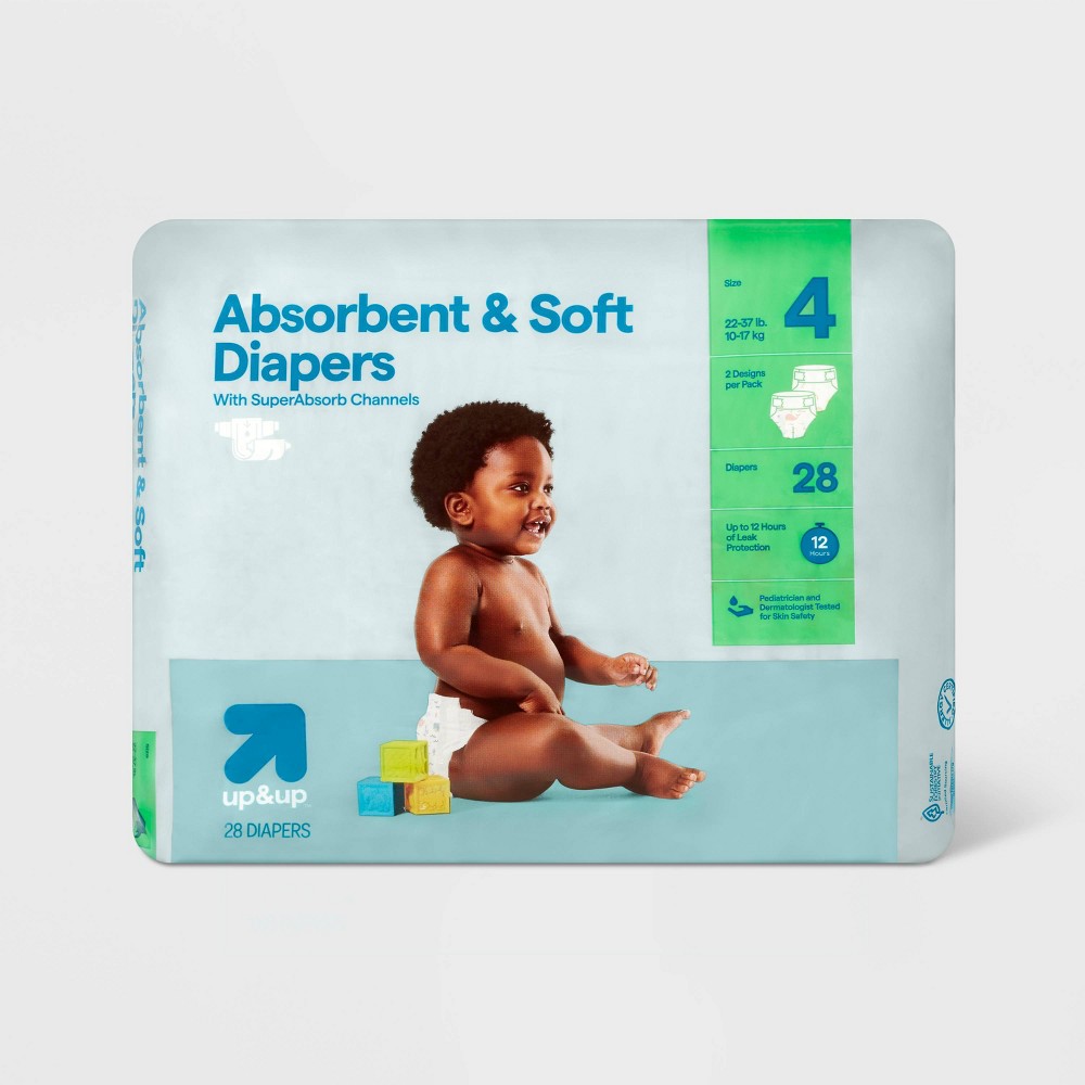 Disposable Diapers - (Assorted Sizes Between Size 2 to Size 5) 60ct - up&up™