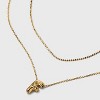 14K Gold Dipped Initial Bubble Multi-Strand Pendant Necklace - A New Day™ Gold - 4 of 4