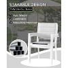 Jojoka Aluminum Stackable Patio Dining Chairs Set of 2,Stacking Outdoor Dining Chairs with Textilene Farbic - 4 of 4