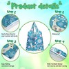 34 Pcs Reusable Floral Grocery Bags Foldable Nylon Tote Bags - 3 of 4