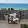 Okak Farmhouse Outdoor Chair with Cushions, Patio Chair with Sturdy Wooden Frame, Porch Chairs for Backyard, Garden, Pool Side - 2 of 4