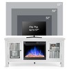 Kismile 57" Electric Fireplace TV Stand with Storage Cabinets, Electric Fireplace with Mantel with Remote Control Feature 750w/1500w Settings - 4 of 4
