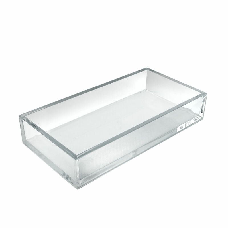 Azar Displays Large Deluxe Clear Acrylic Rectangle Tray Organizer, 2-Pack, 3 of 6