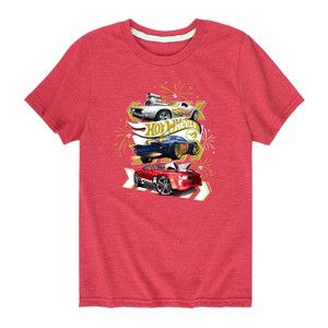 Boys' - Hot Wheels - Happy Holidays Car Track Short Sleeve Graphic T-Shirt - 1 of 4